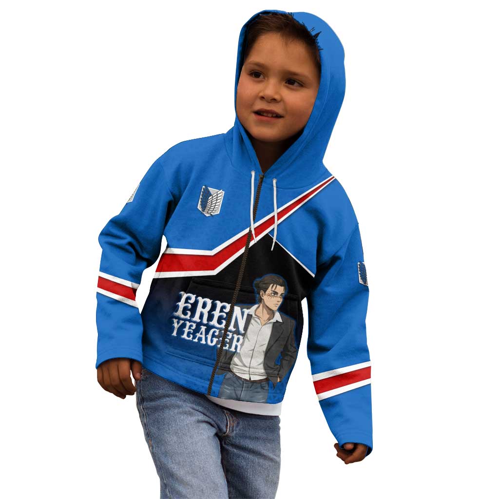 Eren Yeager Attack on Titan Kid Hoodie Anime Modern Rebel Aesthetic