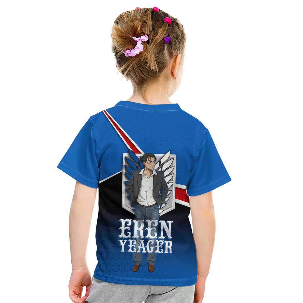 Eren Yeager Attack on Titan Kid T Shirt Anime Modern Rebel Aesthetic