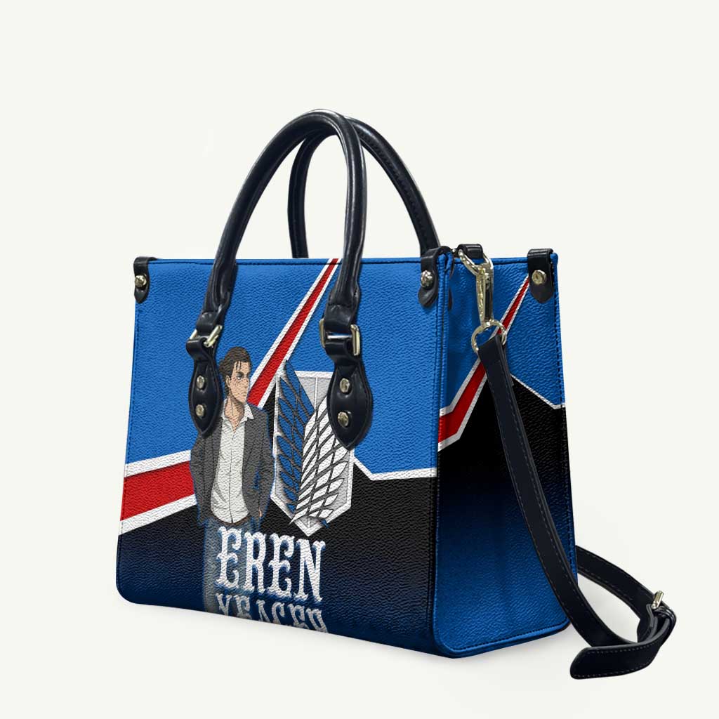 Eren Yeager Attack on Titan Leather Bag Anime Modern Rebel Aesthetic