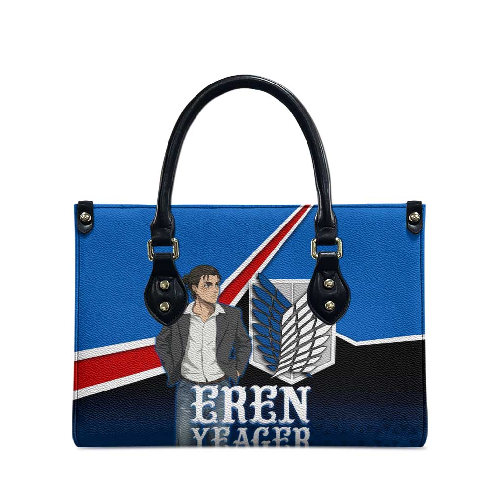 Eren Yeager Attack on Titan Leather Bag Anime Modern Rebel Aesthetic