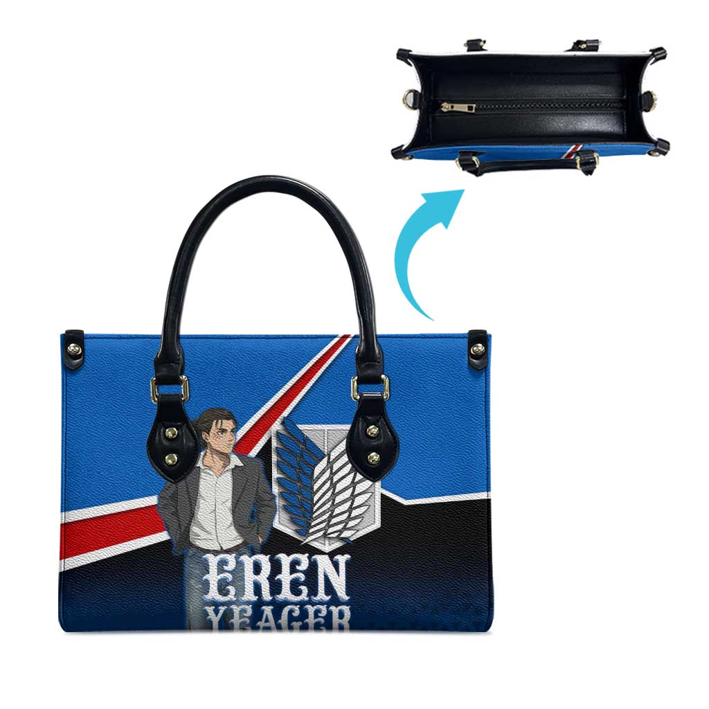 Eren Yeager Attack on Titan Leather Bag Anime Modern Rebel Aesthetic