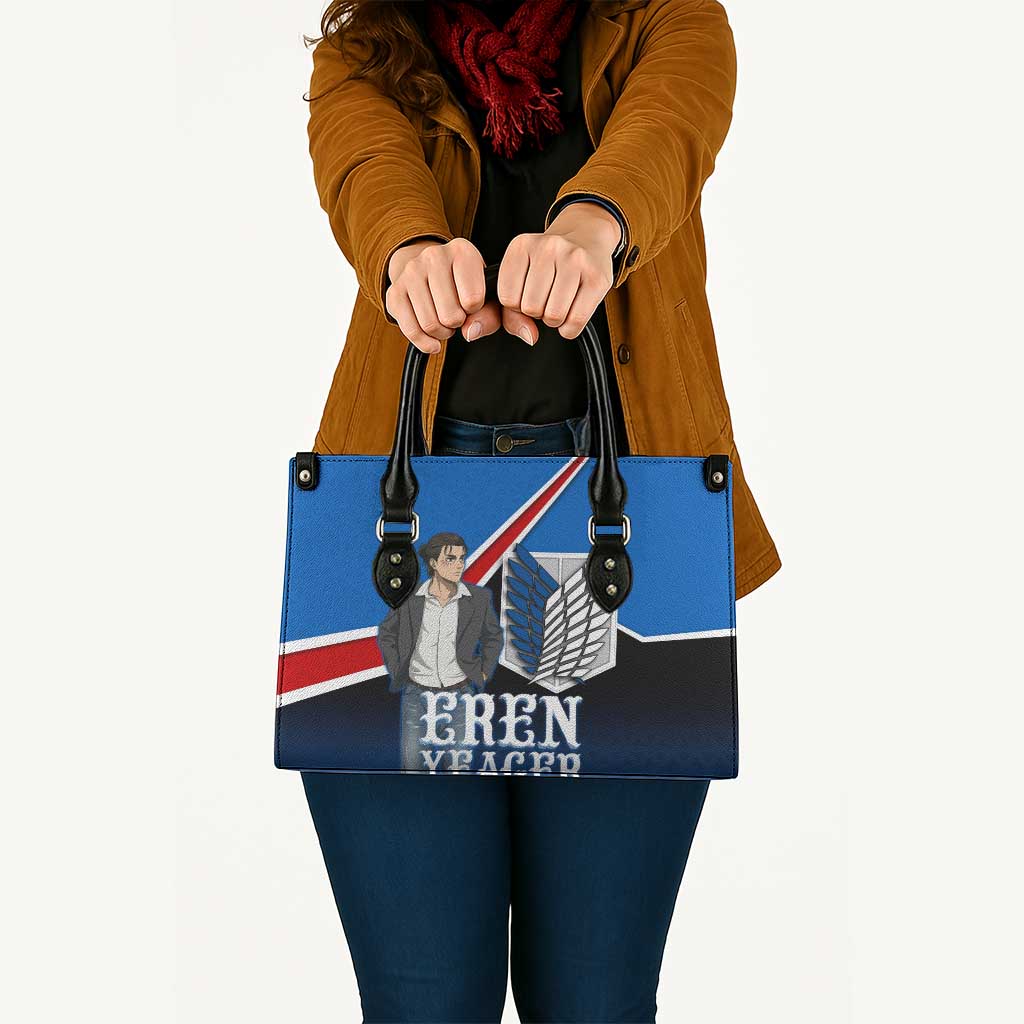 Eren Yeager Attack on Titan Leather Bag Anime Modern Rebel Aesthetic