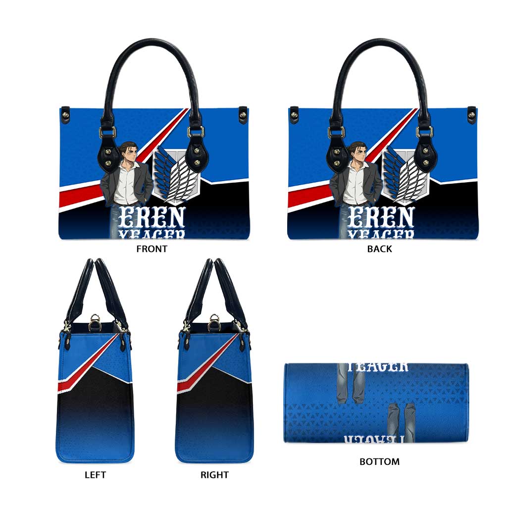 Eren Yeager Attack on Titan Leather Bag Anime Modern Rebel Aesthetic