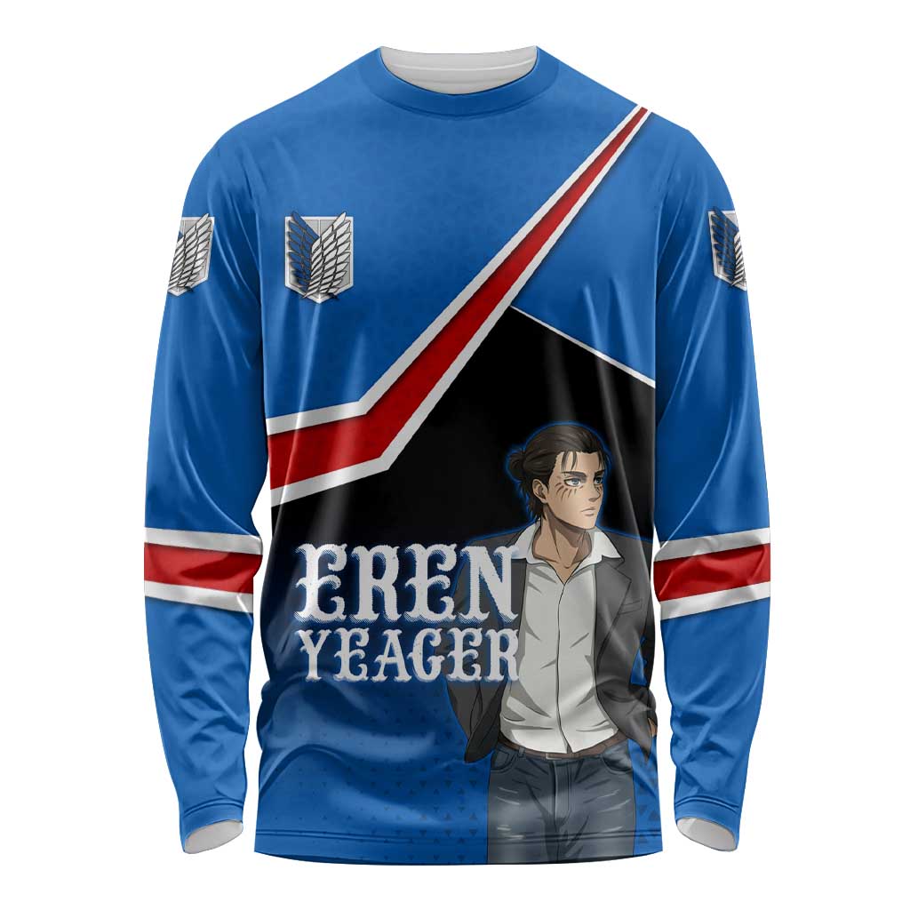 Eren Yeager Attack on Titan Long Sleeve Shirt Anime Modern Rebel Aesthetic