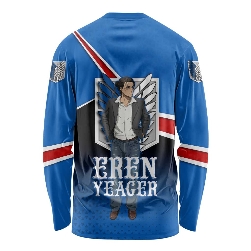 Eren Yeager Attack on Titan Long Sleeve Shirt Anime Modern Rebel Aesthetic