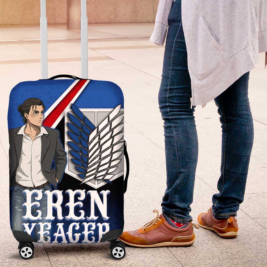Eren Yeager Attack on Titan Luggage Cover Anime Modern Rebel Aesthetic