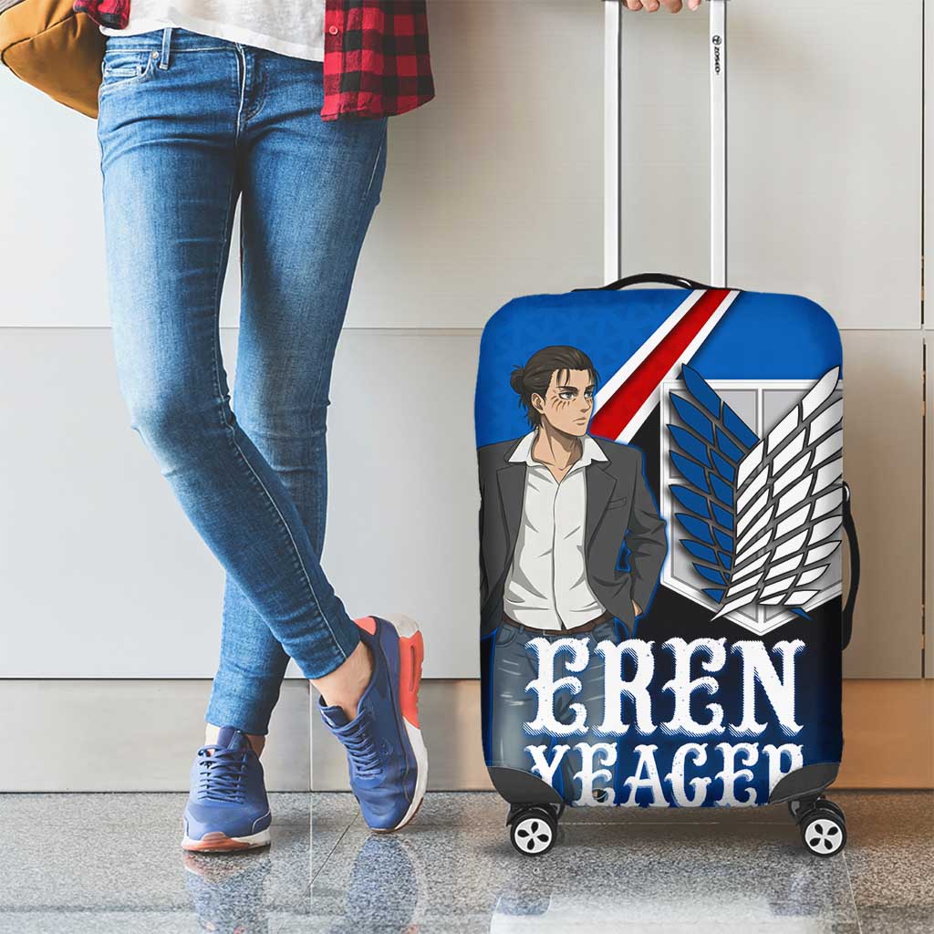 Eren Yeager Attack on Titan Luggage Cover Anime Modern Rebel Aesthetic