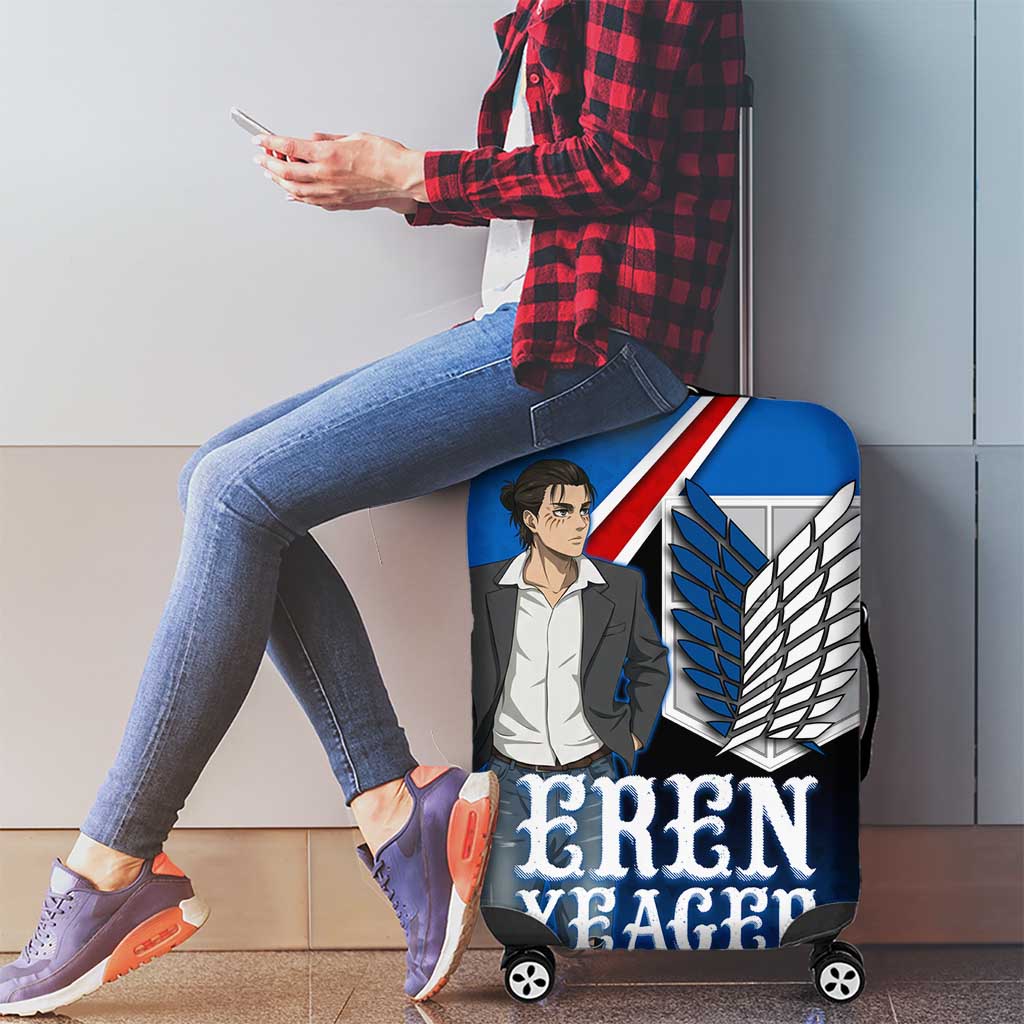 Eren Yeager Attack on Titan Luggage Cover Anime Modern Rebel Aesthetic