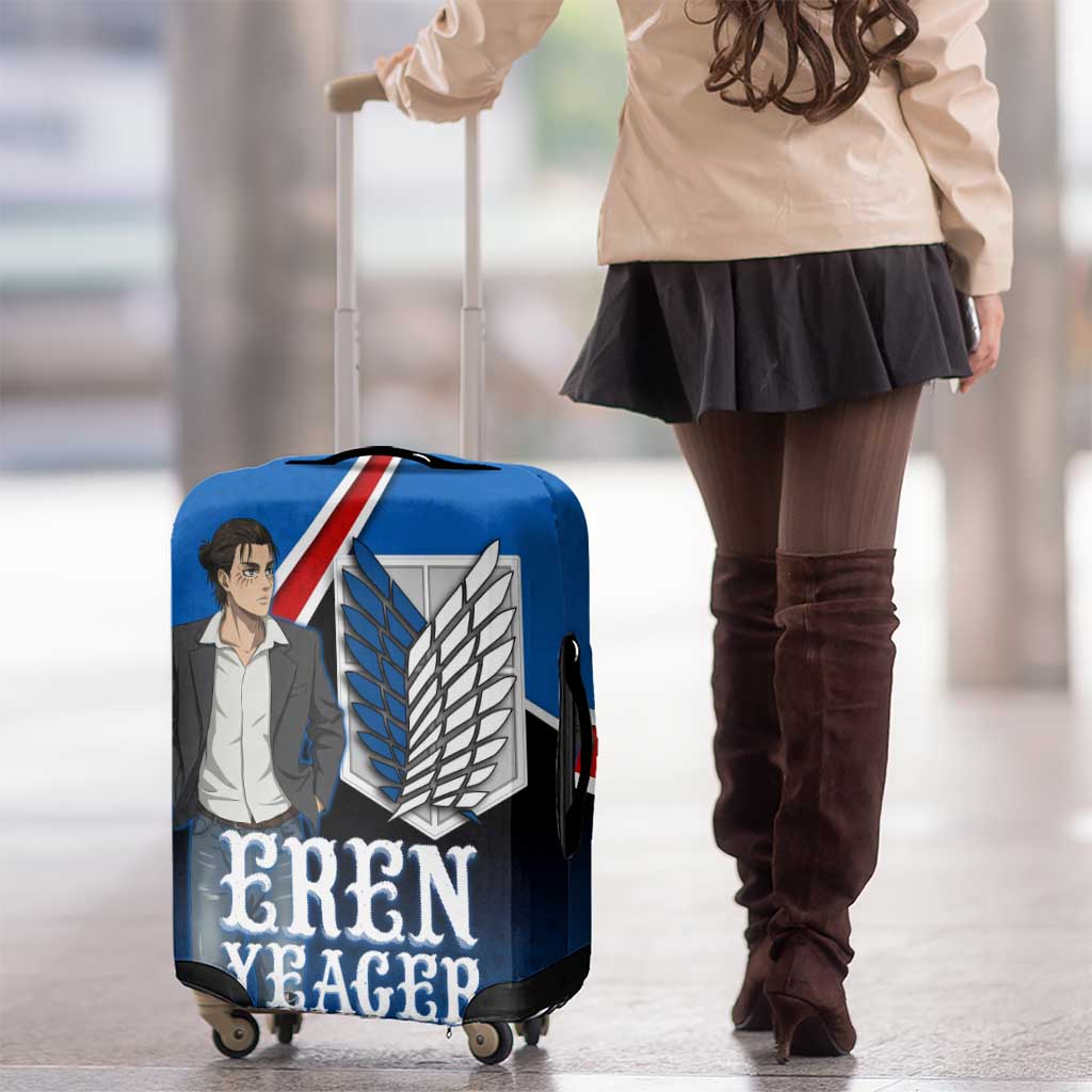 Eren Yeager Attack on Titan Luggage Cover Anime Modern Rebel Aesthetic