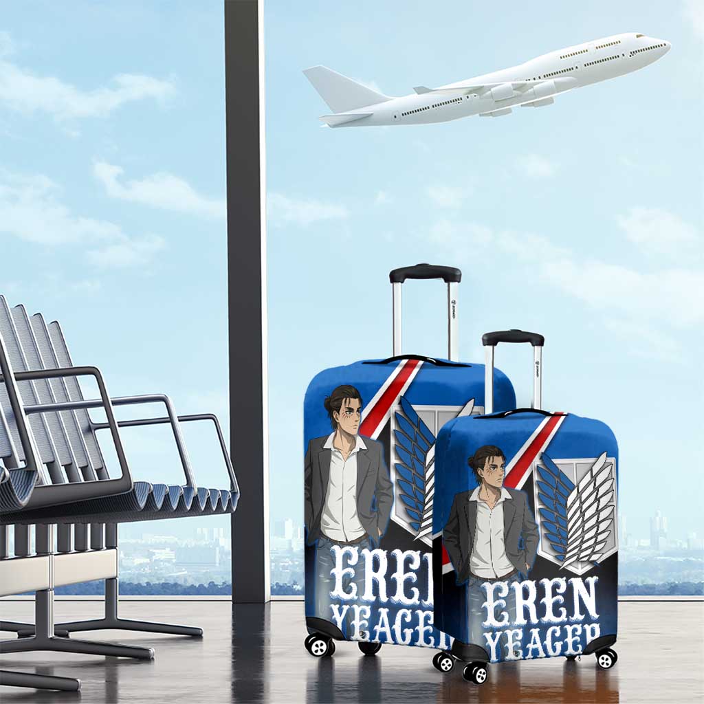 Eren Yeager Attack on Titan Luggage Cover Anime Modern Rebel Aesthetic