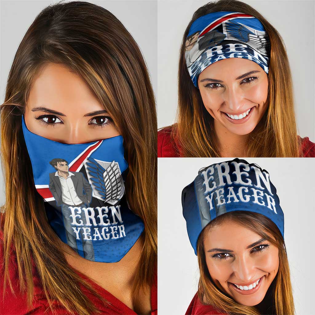 Eren Yeager Attack on Titan Neck Gaiter Anime Modern Rebel Aesthetic