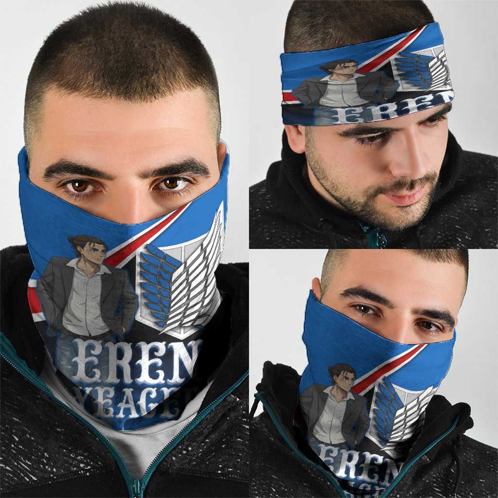 Eren Yeager Attack on Titan Neck Gaiter Anime Modern Rebel Aesthetic
