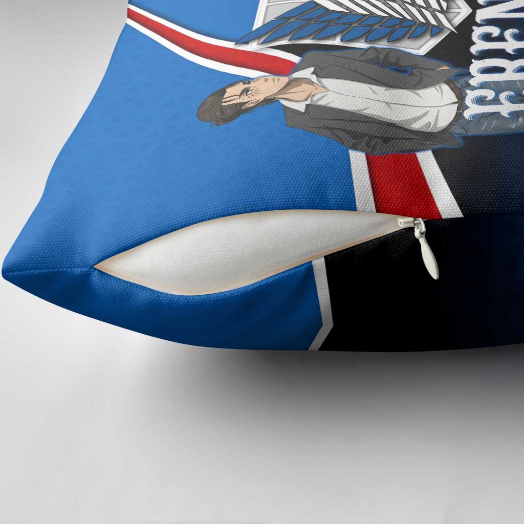 Eren Yeager Attack on Titan Pillow Cover Anime Modern Rebel Aesthetic