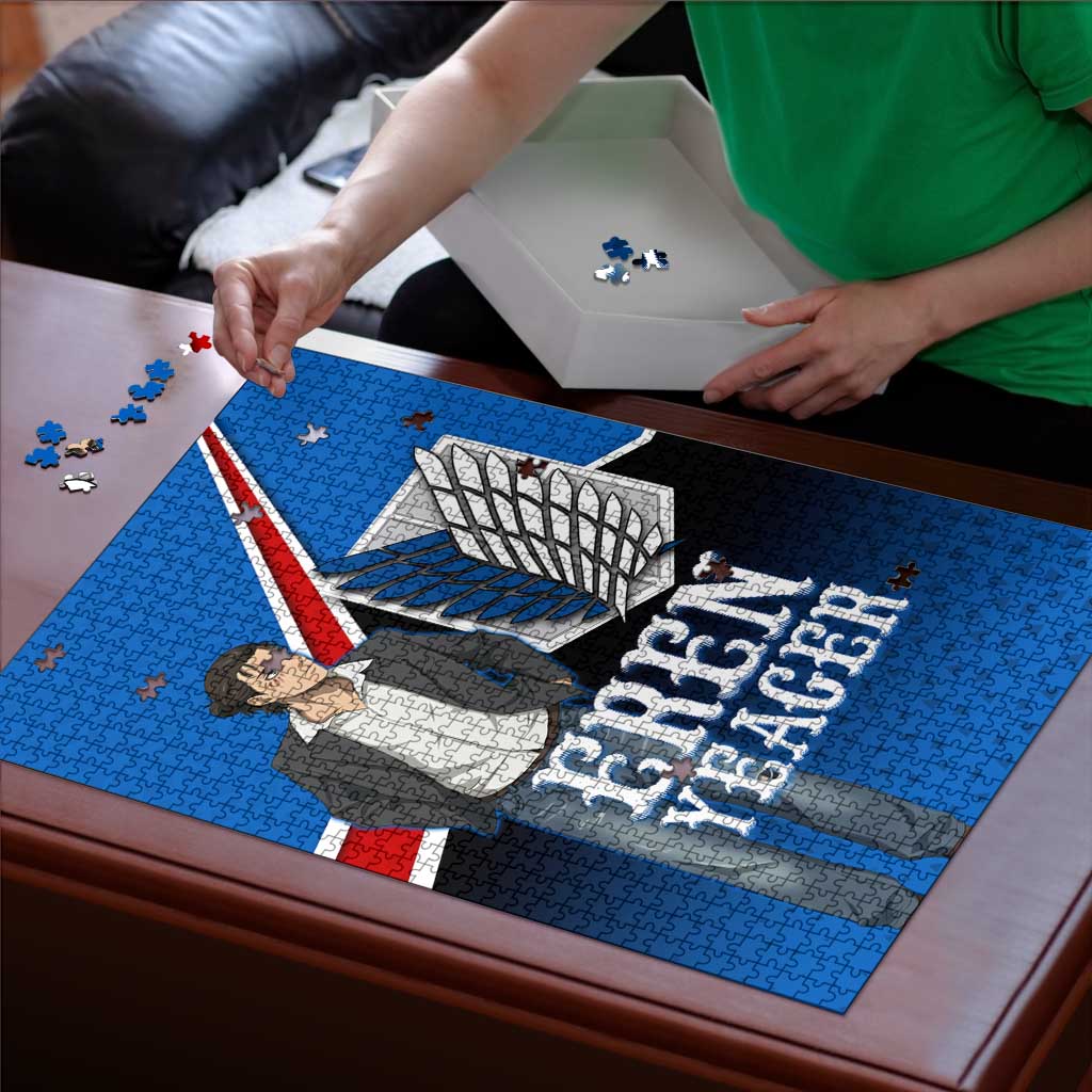 Eren Yeager Attack on Titan Puzzle Anime Modern Rebel Aesthetic