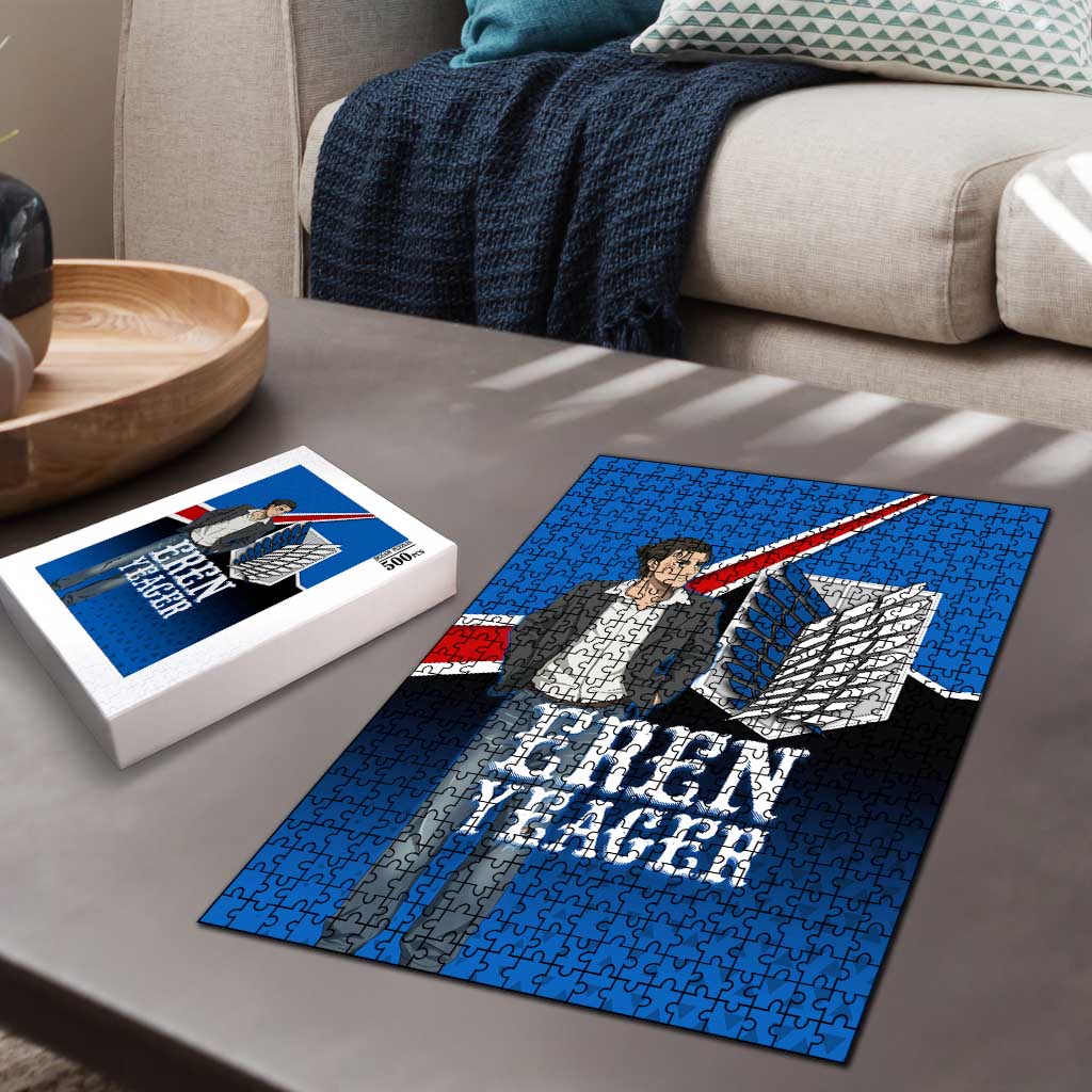 Eren Yeager Attack on Titan Puzzle Anime Modern Rebel Aesthetic