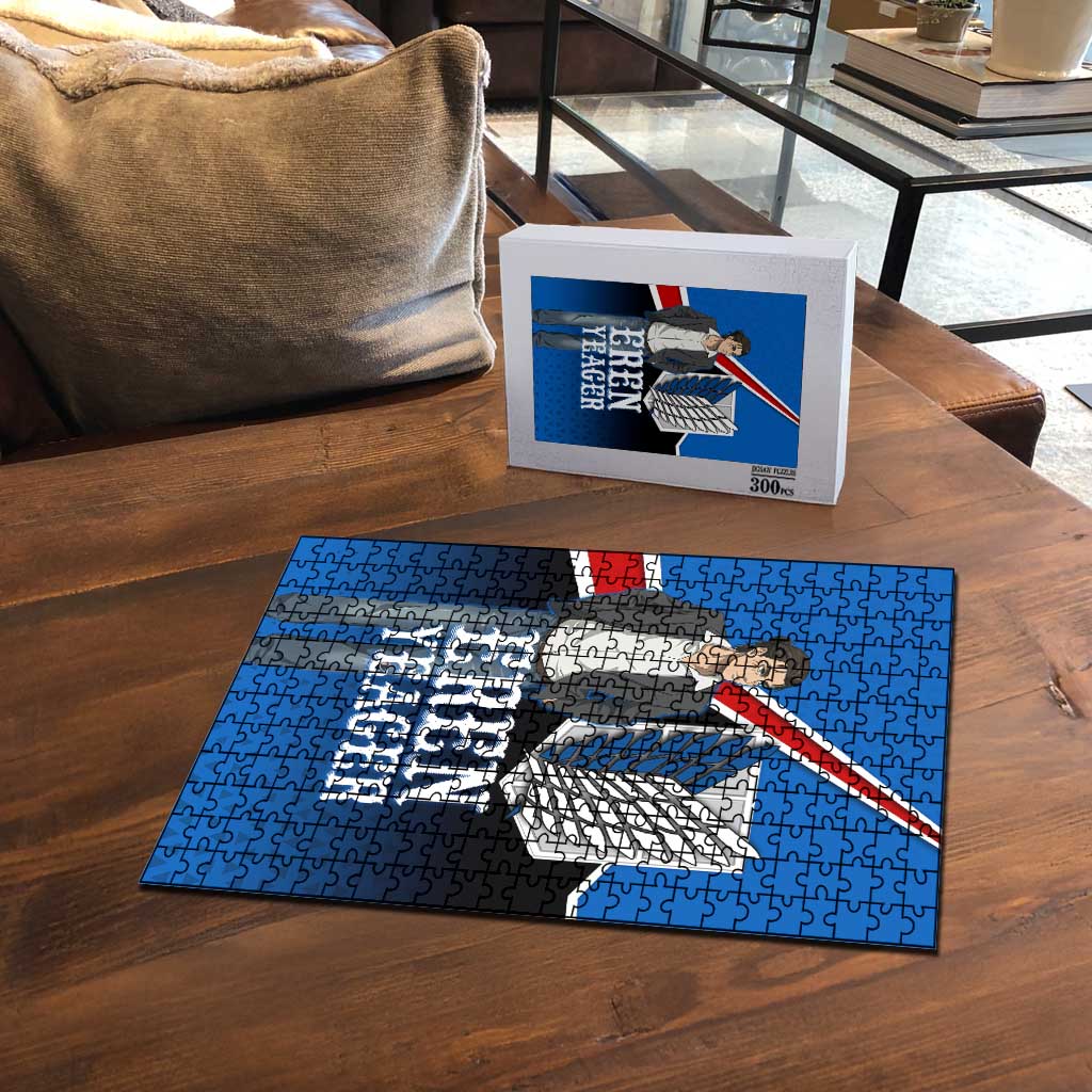 Eren Yeager Attack on Titan Puzzle Anime Modern Rebel Aesthetic