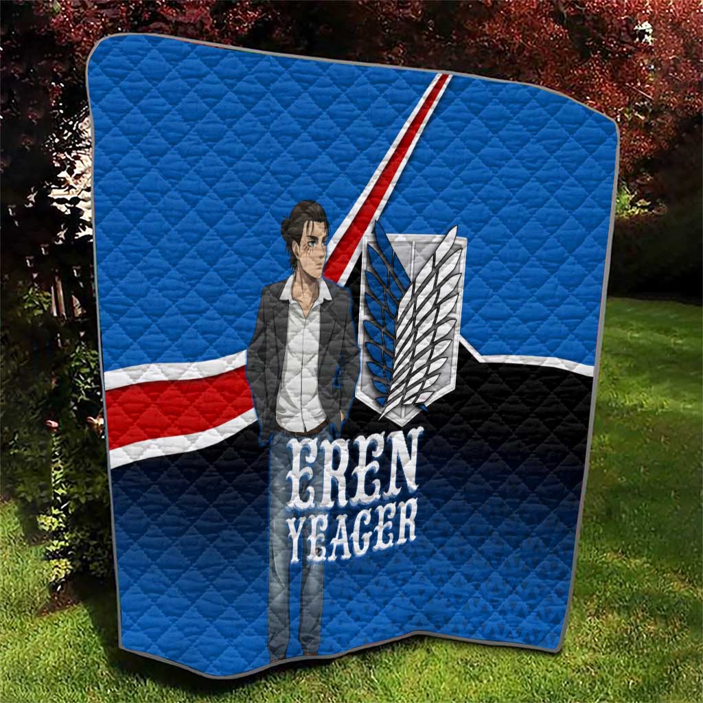 Eren Yeager Attack on Titan Quilt Anime Modern Rebel Aesthetic