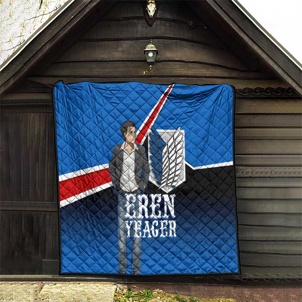 Eren Yeager Attack on Titan Quilt Anime Modern Rebel Aesthetic