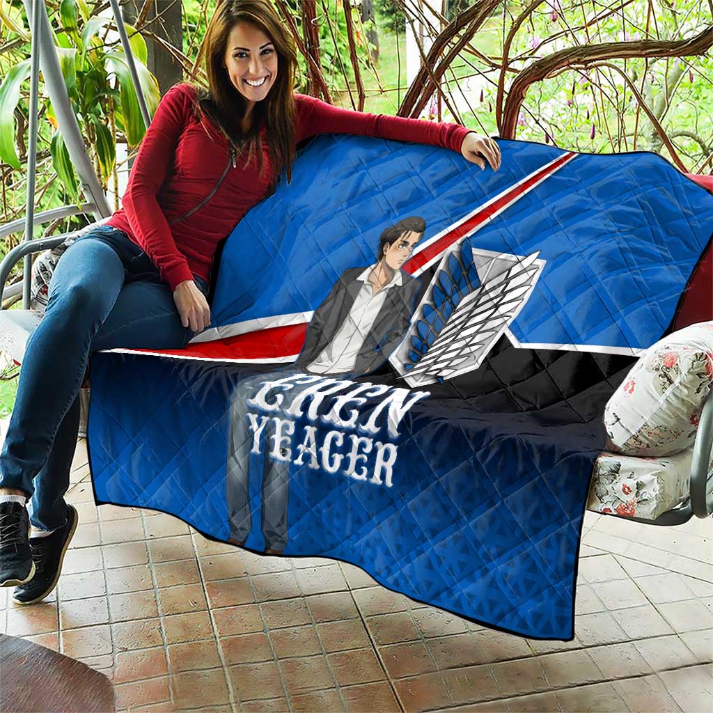 Eren Yeager Attack on Titan Quilt Anime Modern Rebel Aesthetic