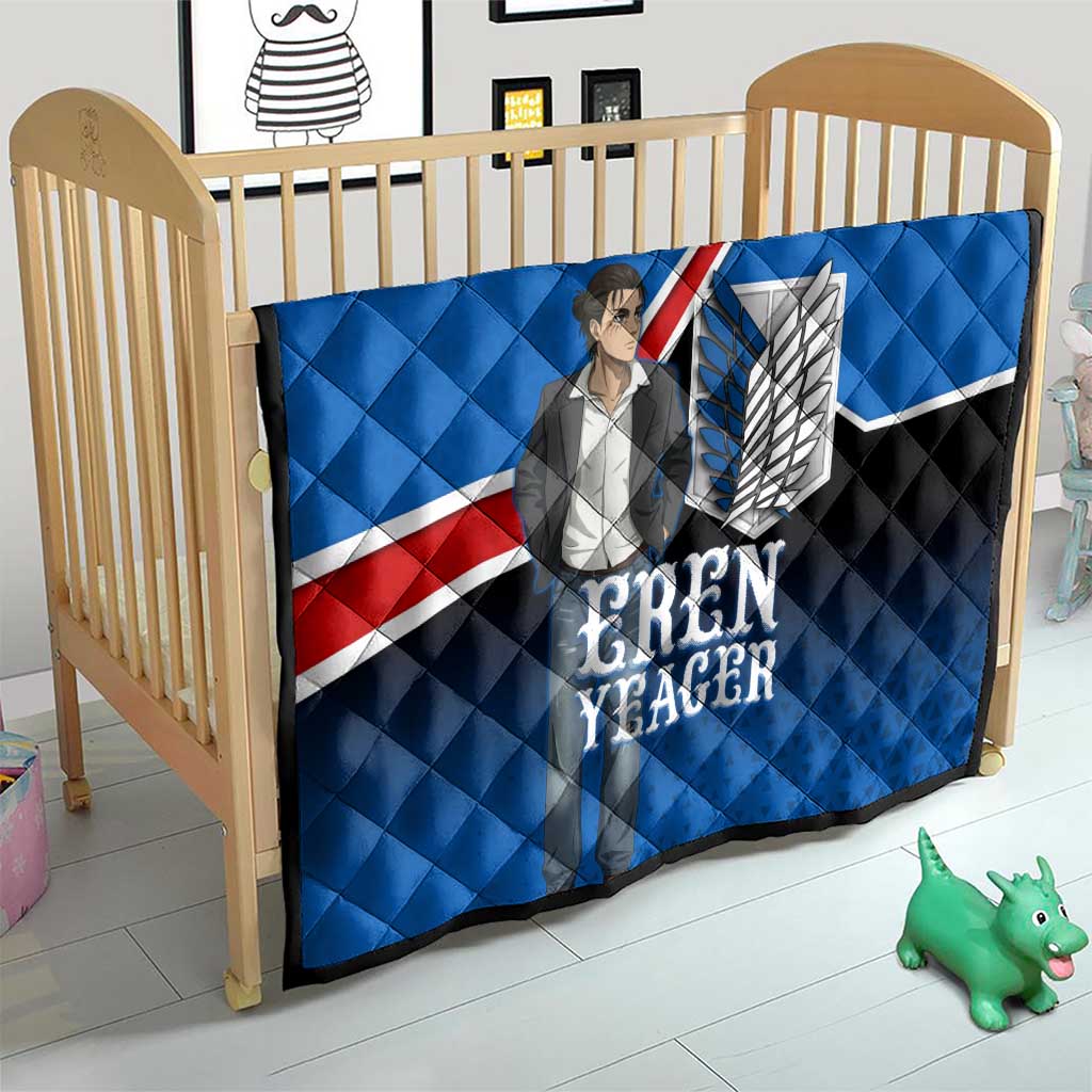 Eren Yeager Attack on Titan Quilt Anime Modern Rebel Aesthetic