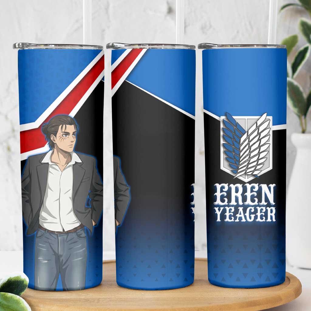 Eren Yeager Attack on Titan Skinny Tumbler Anime Modern Rebel Aesthetic