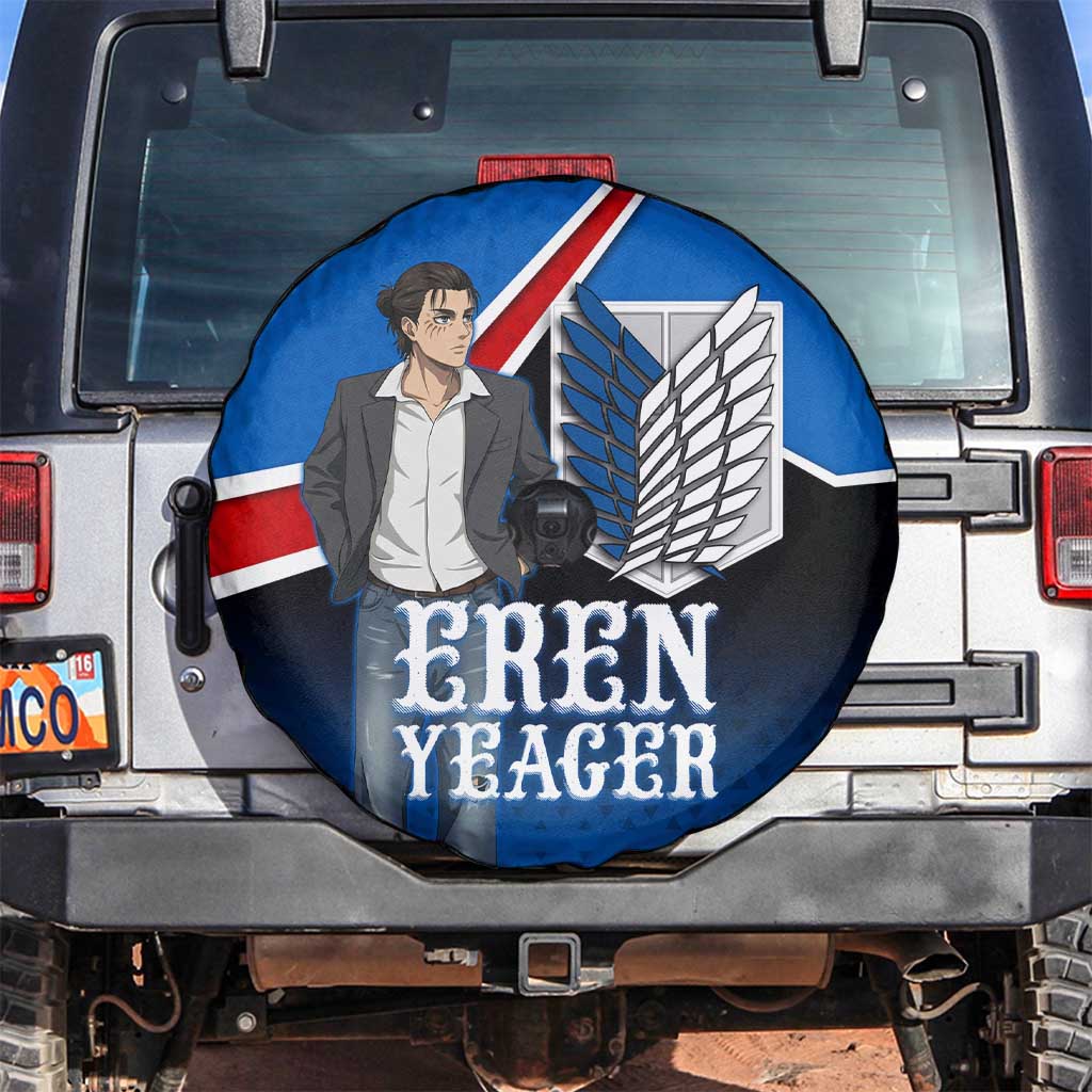 Eren Yeager Attack on Titan Spare Tire Cover Anime Modern Rebel Aesthetic