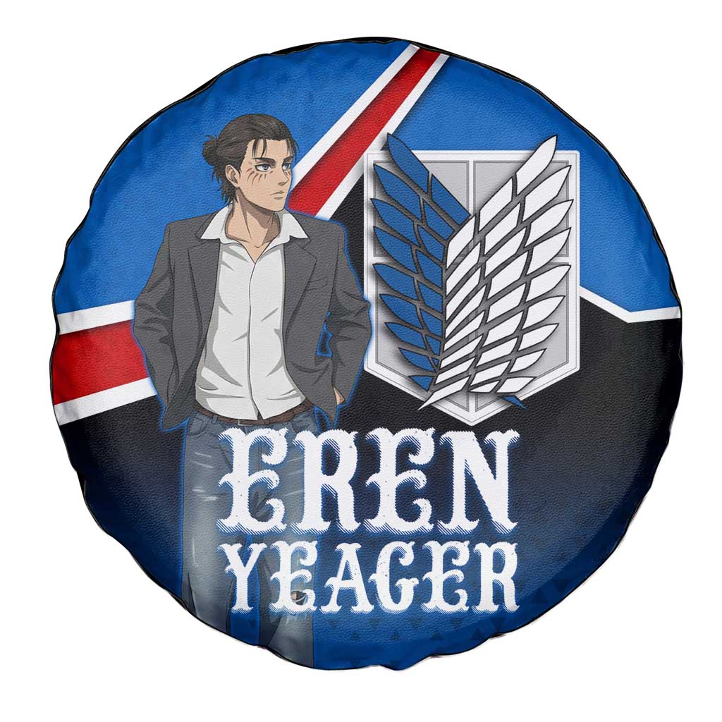 Eren Yeager Attack on Titan Spare Tire Cover Anime Modern Rebel Aesthetic