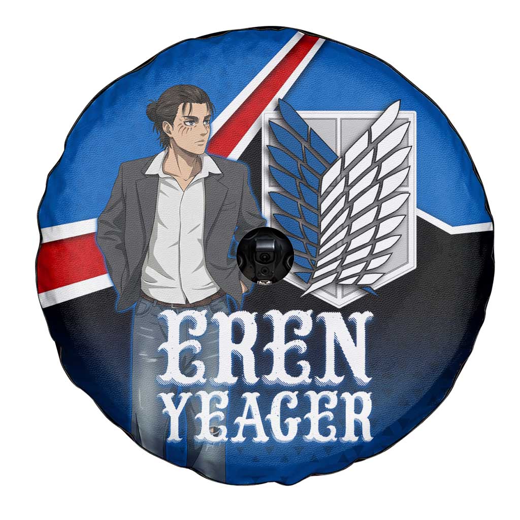 Eren Yeager Attack on Titan Spare Tire Cover Anime Modern Rebel Aesthetic
