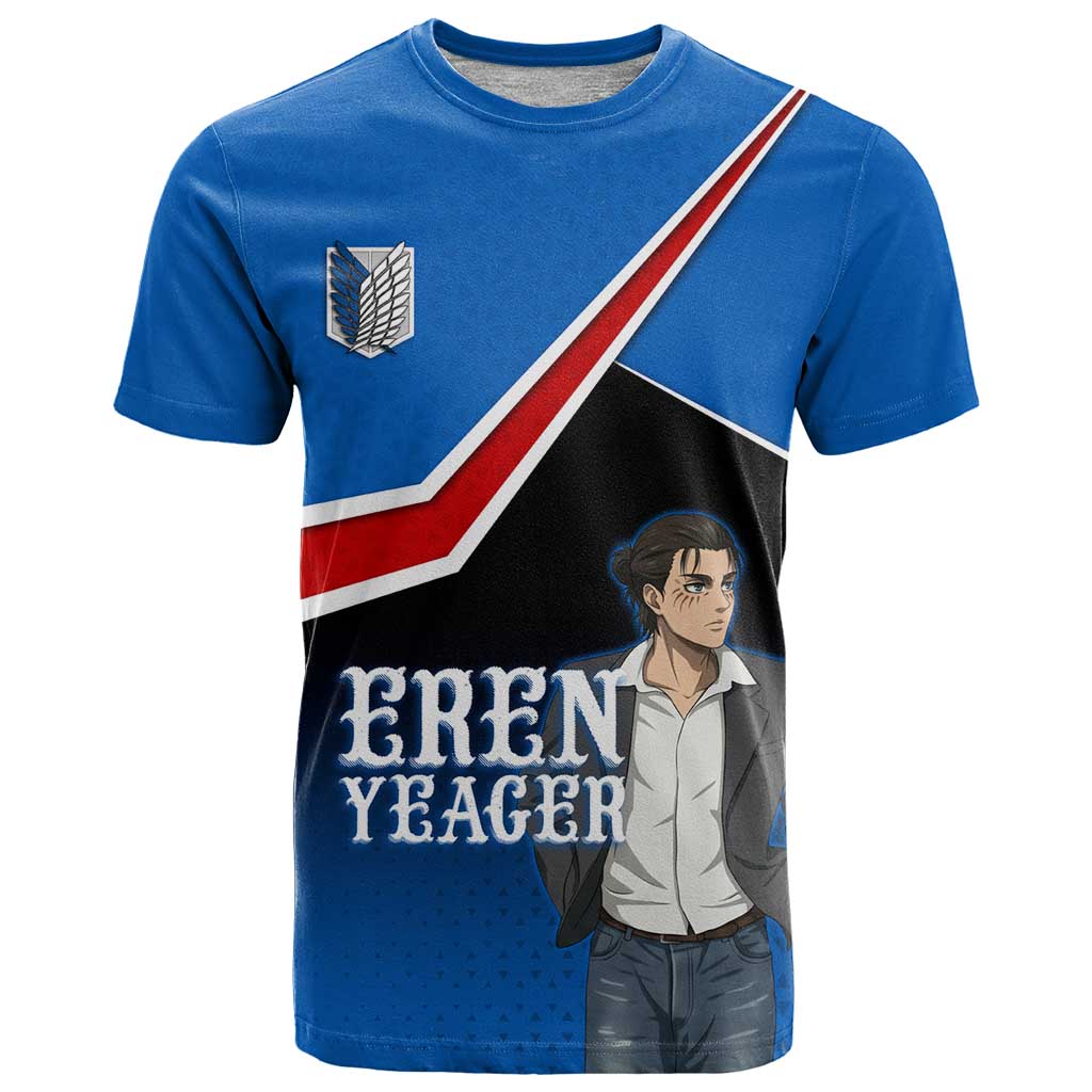 Eren Yeager Attack on Titan T Shirt Anime Modern Rebel Aesthetic