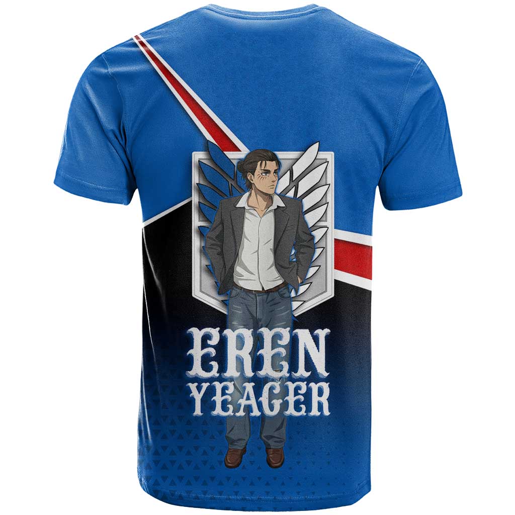 Eren Yeager Attack on Titan T Shirt Anime Modern Rebel Aesthetic