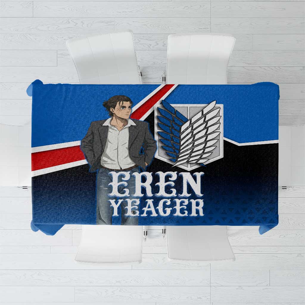 Eren Yeager Attack on Titan Tablecloth Anime Modern Rebel Aesthetic