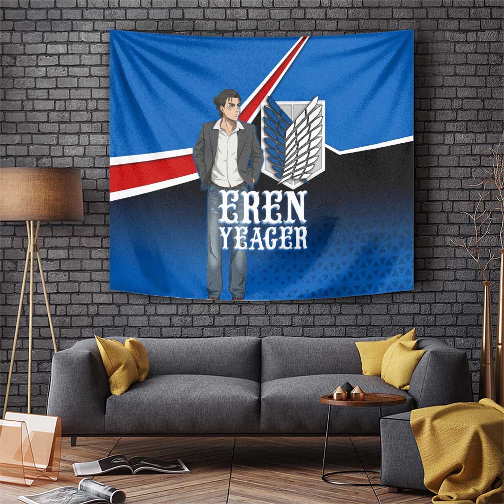 Eren Yeager Attack on Titan Tapestry Anime Modern Rebel Aesthetic