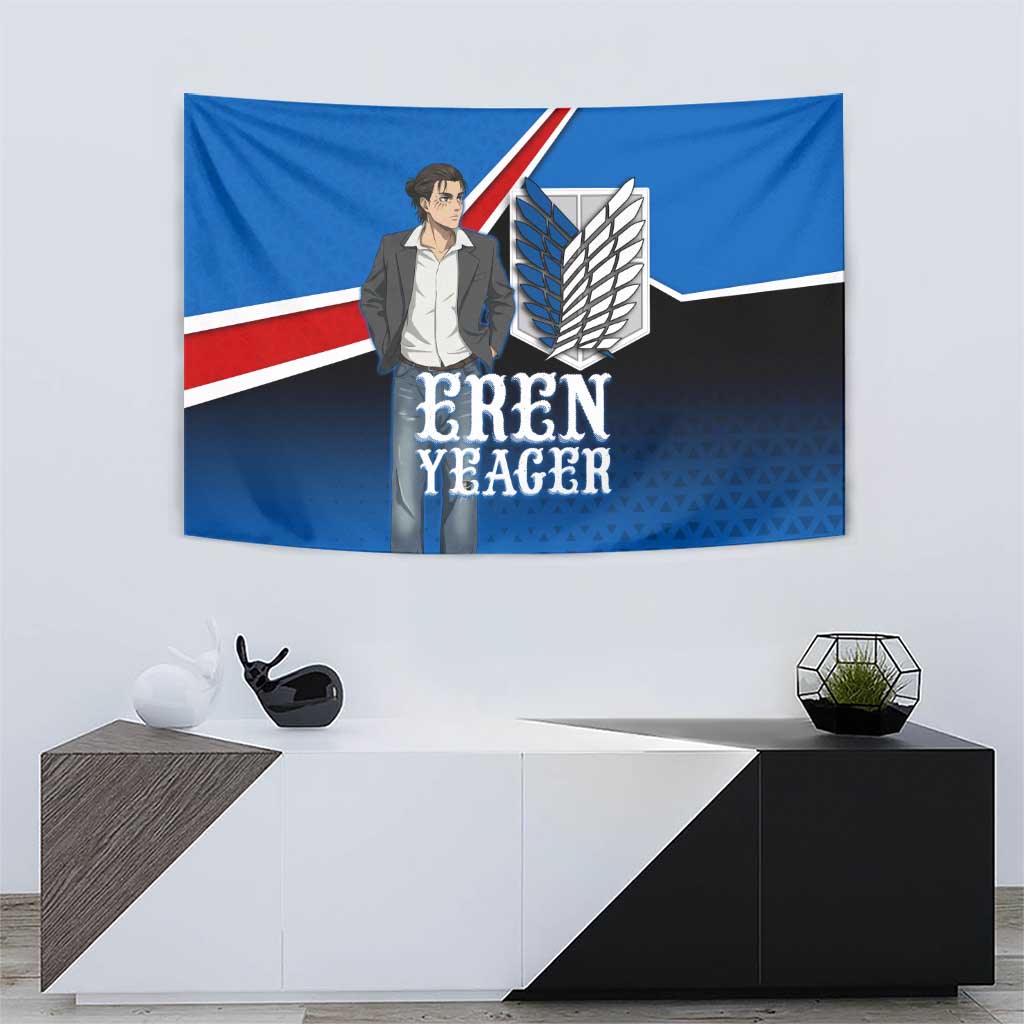 Eren Yeager Attack on Titan Tapestry Anime Modern Rebel Aesthetic