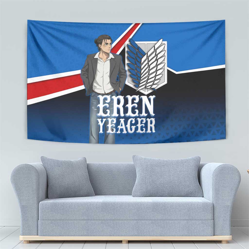 Eren Yeager Attack on Titan Tapestry Anime Modern Rebel Aesthetic