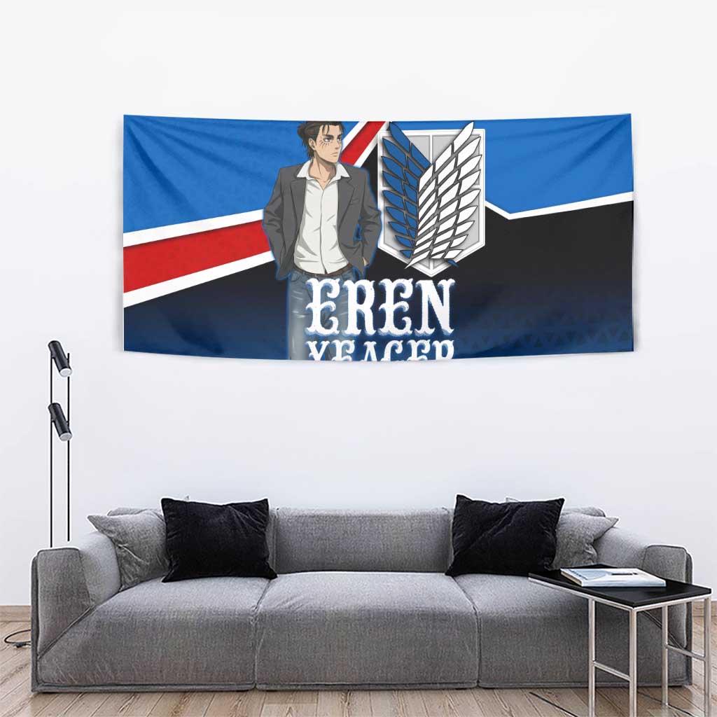 Eren Yeager Attack on Titan Tapestry Anime Modern Rebel Aesthetic