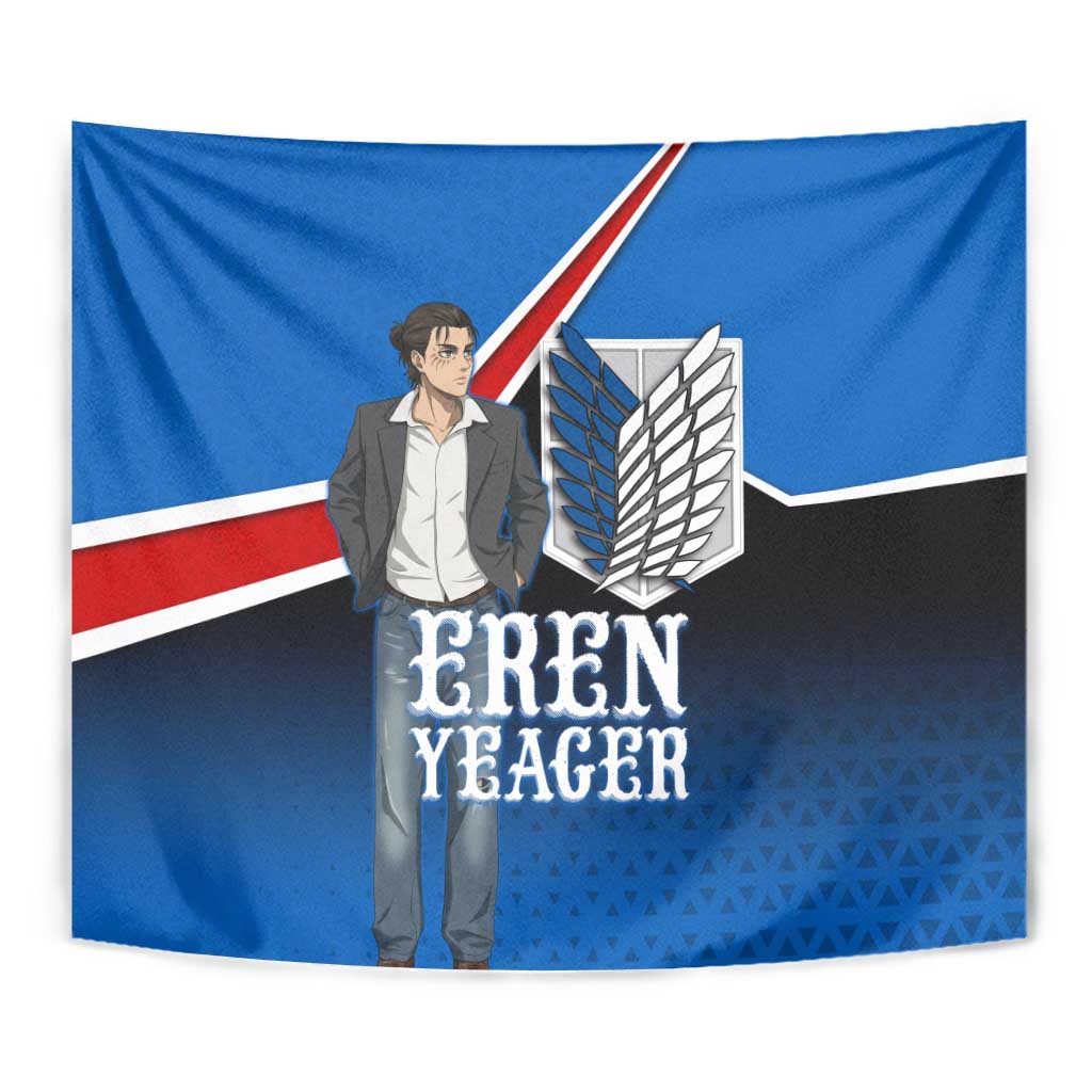 Eren Yeager Attack on Titan Tapestry Anime Modern Rebel Aesthetic
