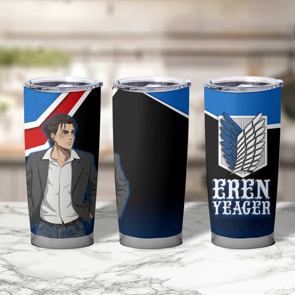 Eren Yeager Attack on Titan Tumbler Cup Anime Modern Rebel Aesthetic