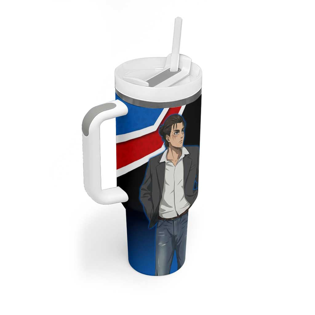 Eren Yeager Attack on Titan Tumbler With Handle Anime Modern Rebel Aesthetic