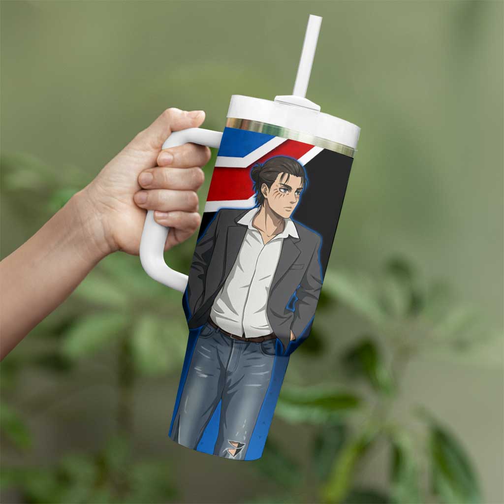 Eren Yeager Attack on Titan Tumbler With Handle Anime Modern Rebel Aesthetic