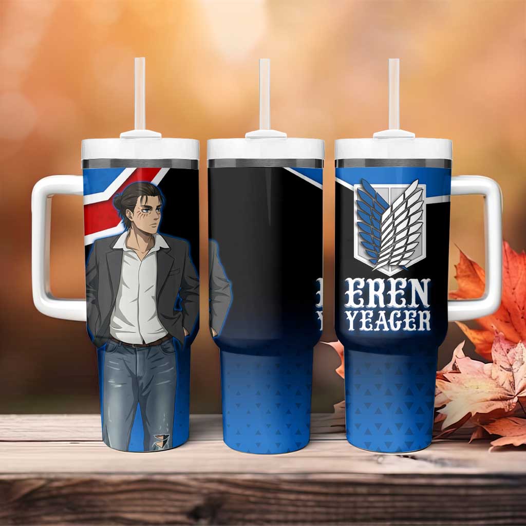 Eren Yeager Attack on Titan Tumbler With Handle Anime Modern Rebel Aesthetic