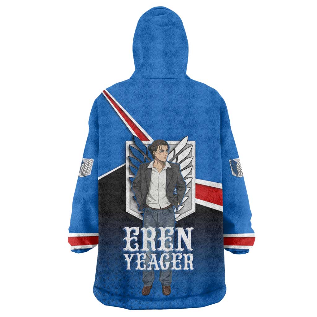 Eren Yeager Attack on Titan Wearable Blanket Hoodie Anime Modern Rebel Aesthetic
