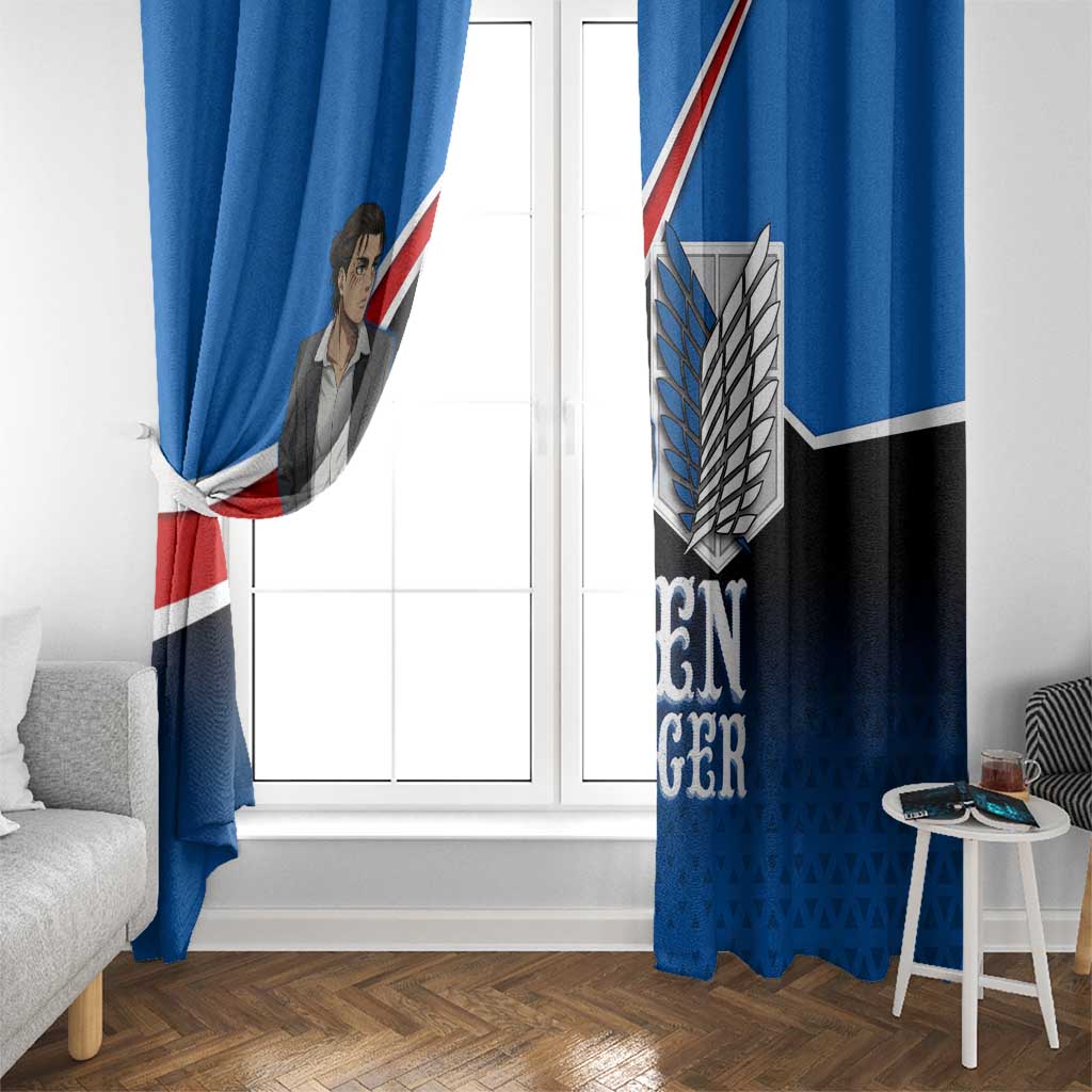 Eren Yeager Attack on Titan Window Curtain Anime Modern Rebel Aesthetic