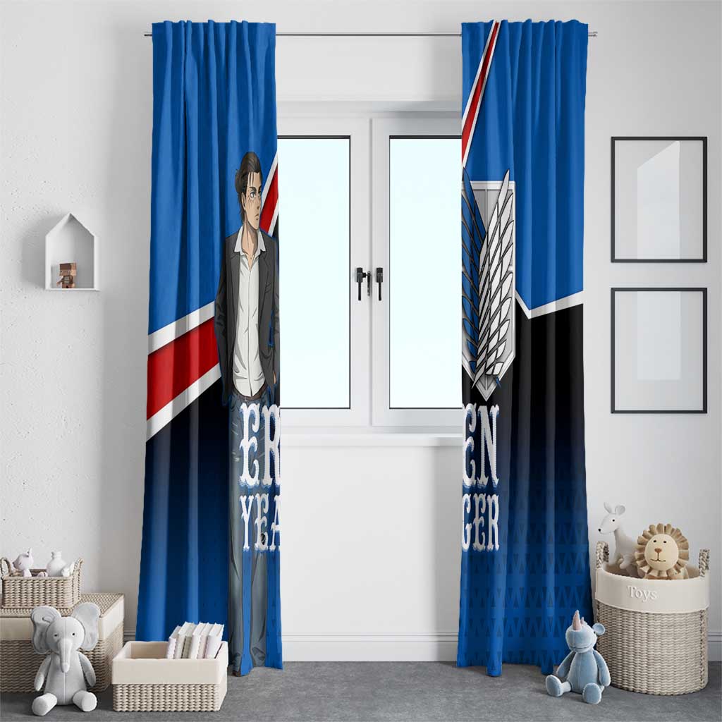 Eren Yeager Attack on Titan Window Curtain Anime Modern Rebel Aesthetic