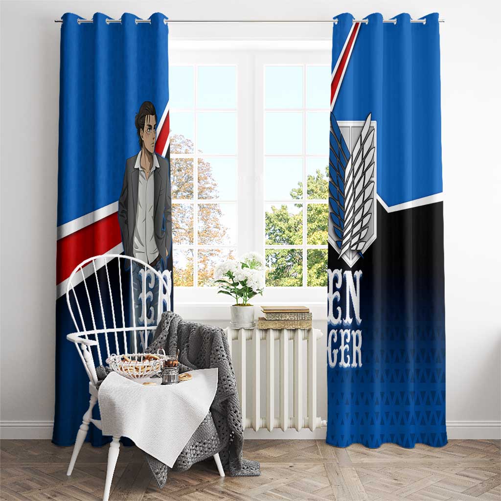 Eren Yeager Attack on Titan Window Curtain Anime Modern Rebel Aesthetic