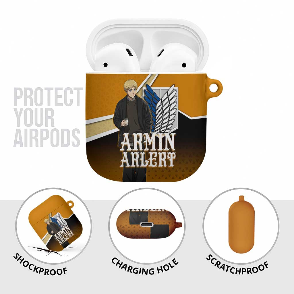 Armin Arlert Attack on Titan AirPods Case Anime Casual Coffeehouse Style
