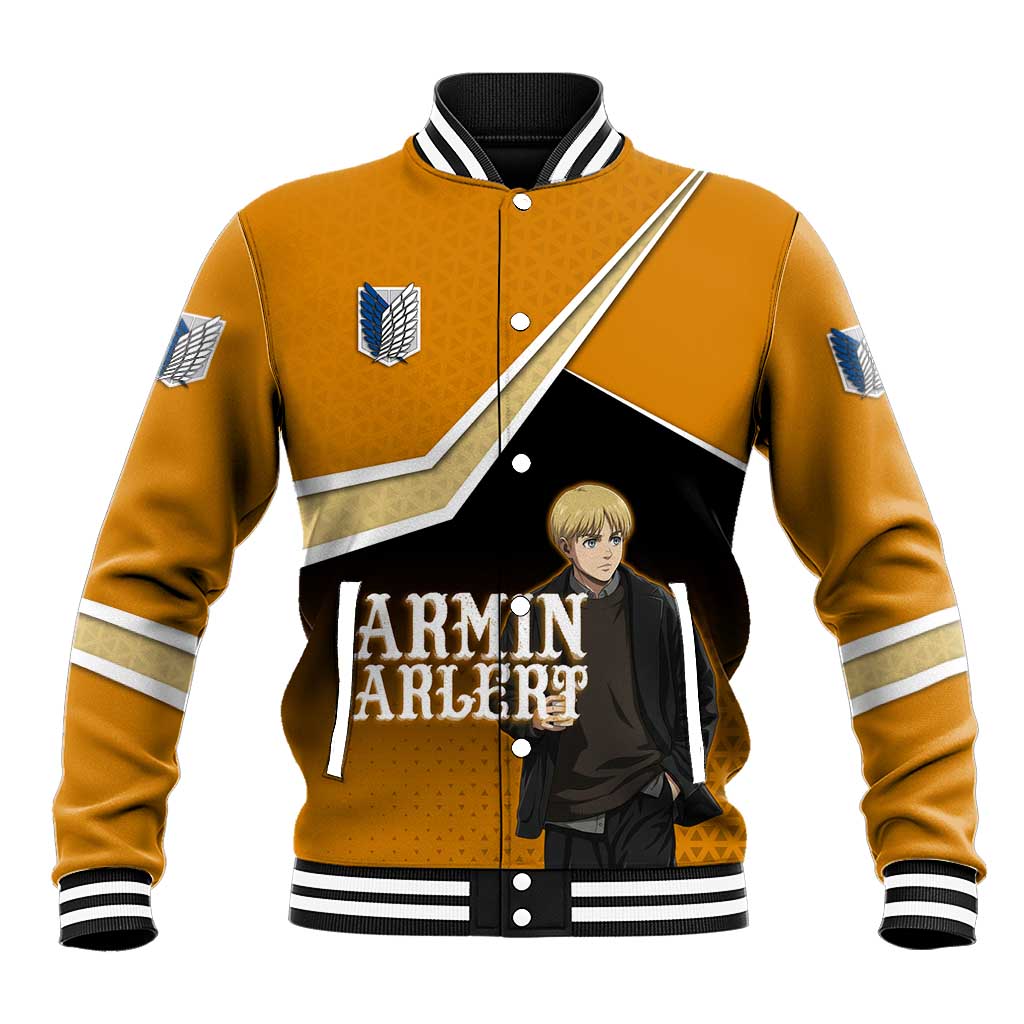 Armin Arlert Attack on Titan Baseball Jacket Anime Casual Coffeehouse Style