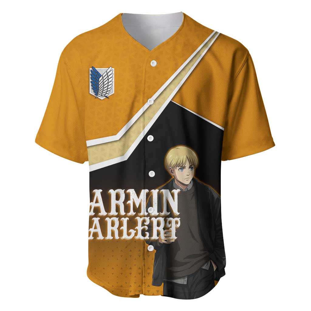 Armin Arlert Attack on Titan Baseball Jersey Anime Casual Coffeehouse Style