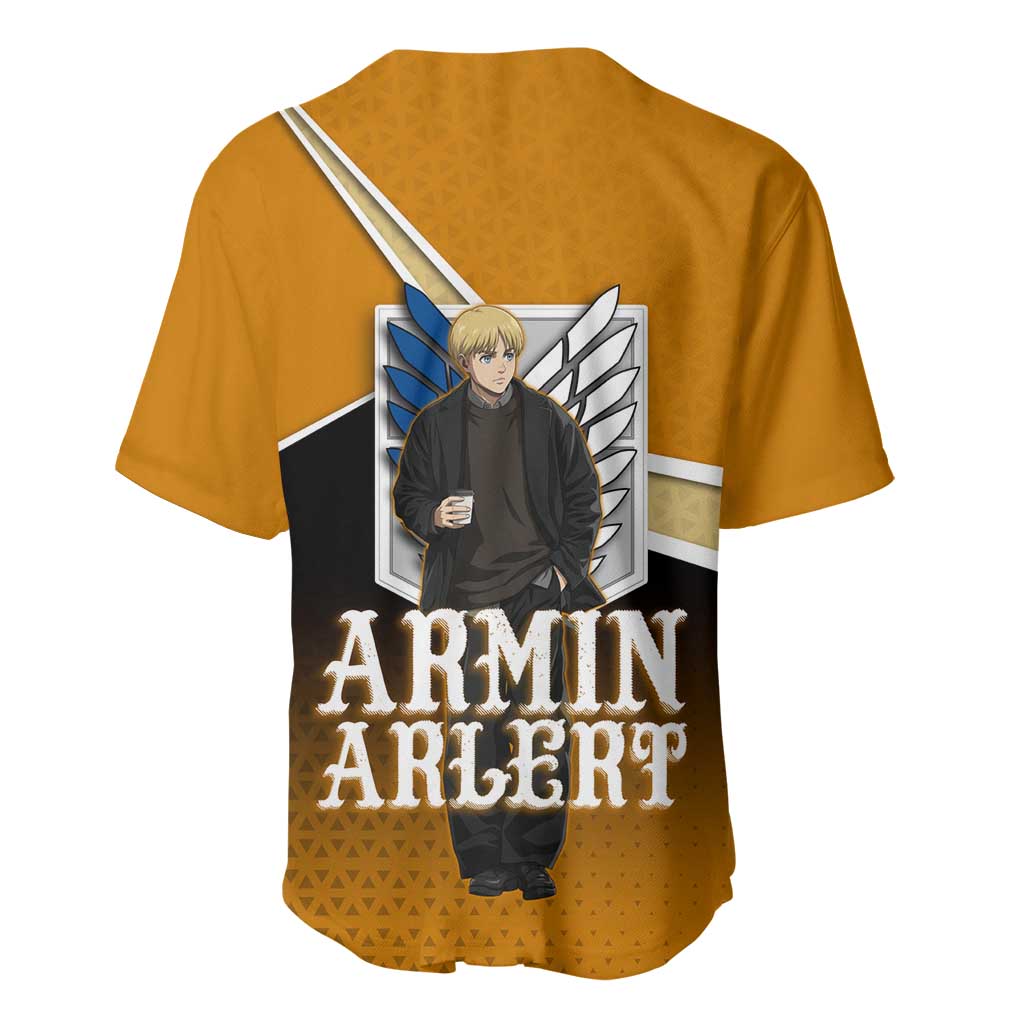 Armin Arlert Attack on Titan Baseball Jersey Anime Casual Coffeehouse Style