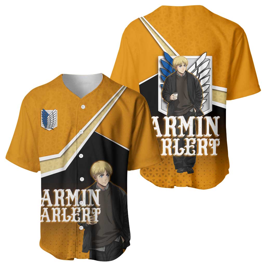 Armin Arlert Attack on Titan Baseball Jersey Anime Casual Coffeehouse Style