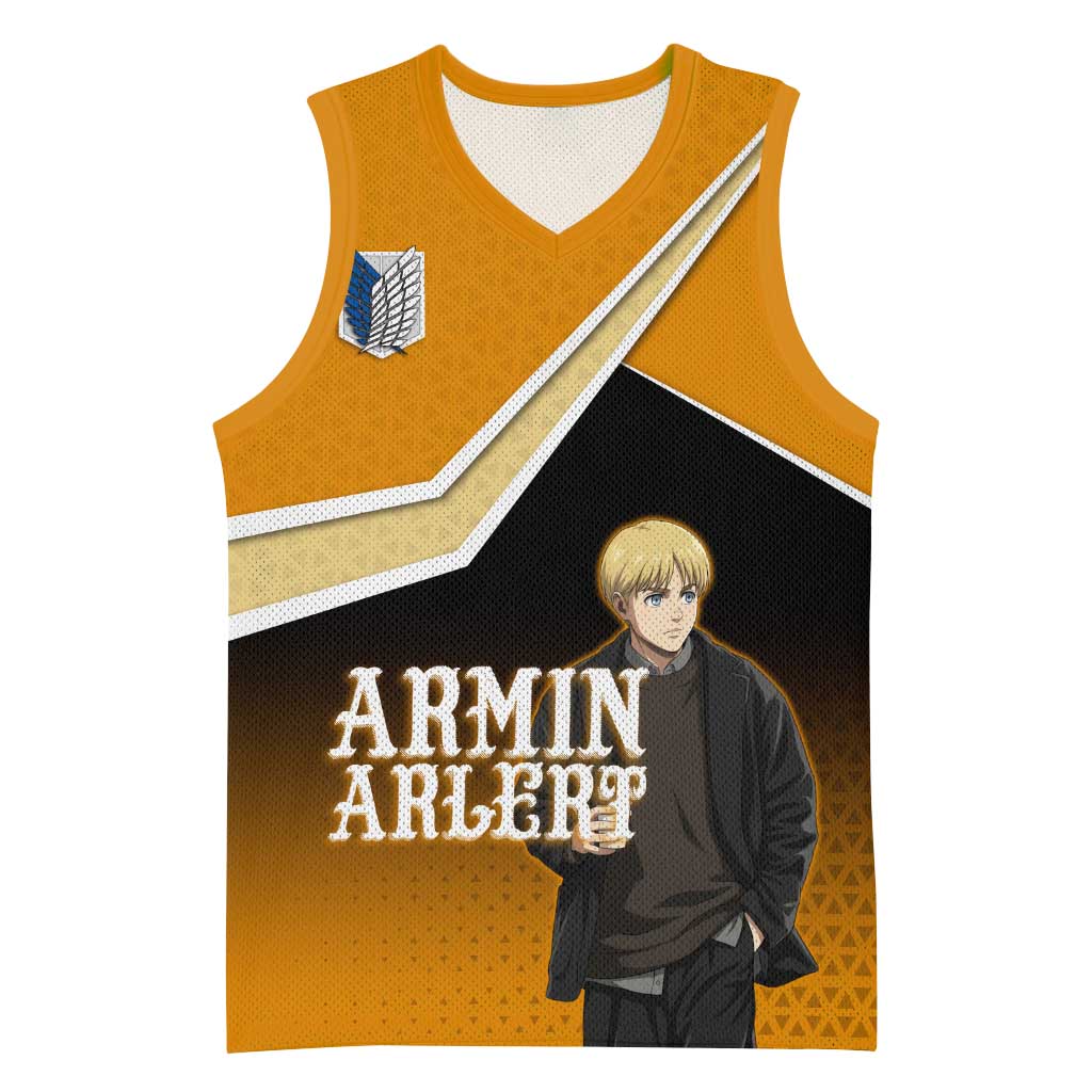 Armin Arlert Attack on Titan Basketball Jersey Anime Casual Coffeehouse Style